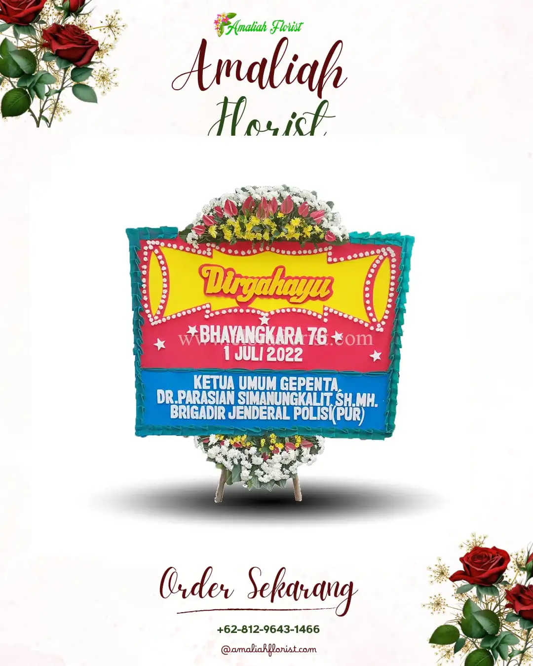 Papan Bunga HUT Ulang Tahun Kranji